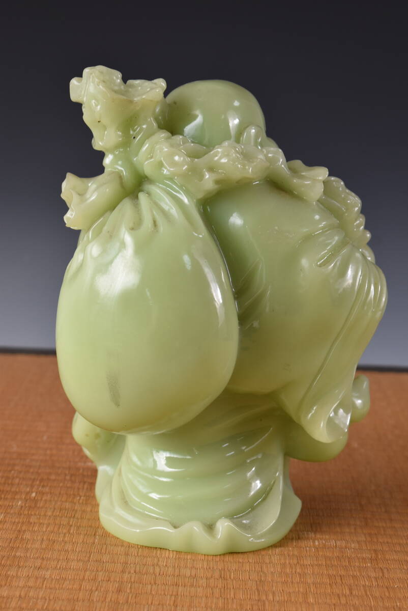翡翠 布袋様 七福神 置物 縁起物 商売盛 天然石 彫刻 美術 翡翠 布袋様 七福神 置物 縁起物 商売盛 天然石 彫刻 美術
