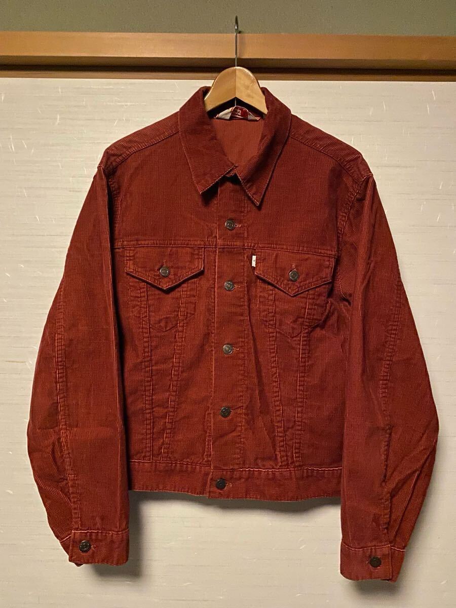 BIG 46 70s Levi's コーデュロイ 70505 ジャケット バーガンディ BIG 46 70s Levi's コーデュロイ 70505 ジャケット バーガンディ