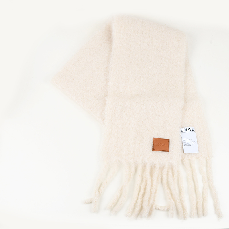LOEWE ロエベ ロゴ ウールモヘアマフラー FSA6SS1X05 2100 イタリア正規(guī)品 新品