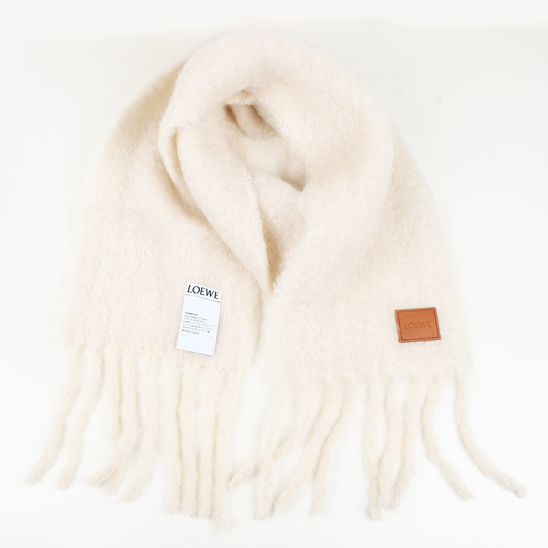 LOEWE ロエベ ロゴ ウールモヘアマフラー FSA6SS1X05 2100 イタリア正規(guī)品 新品