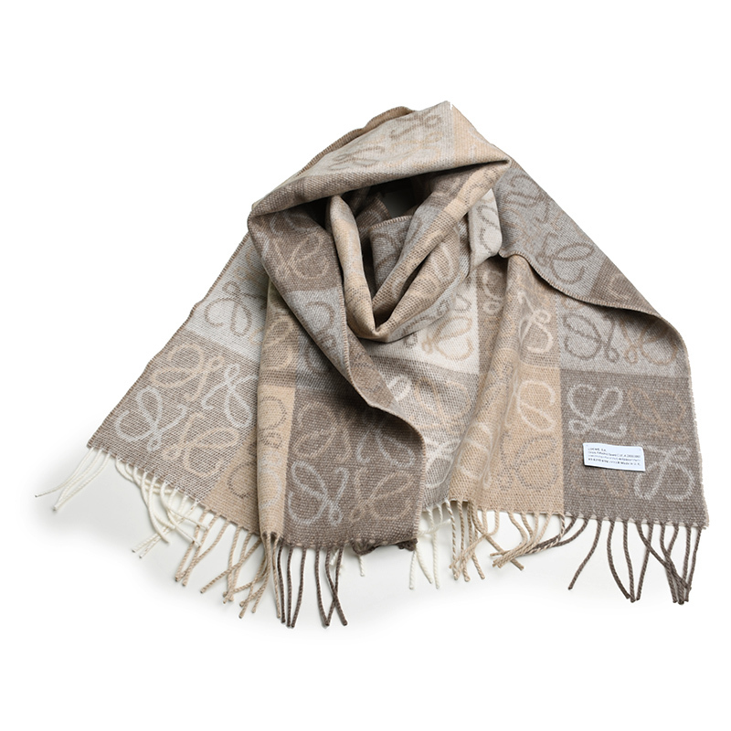 LOEWE ロエベ アナグラム スカーフ マフラー カシミヤ混 イタリア正規(guī)品 F810487 2112 新品
