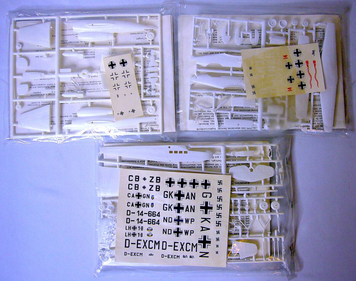 フーマモデル 1/72 ヘンシェル Hs 132 / メッサーシュミット Me 209 / DFS 230 プラモデル 3個まとめ売り 未開封 未使用 稀少_画像2