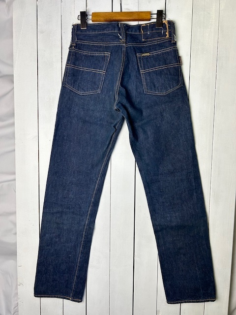 美品 60s~70s VICERER USA製デニム生地 国産デニムパンツ S程度 ヴィンテージ 日本製 レトロ バイスラー ストレート 濃紺 リジッド ●382_画像2