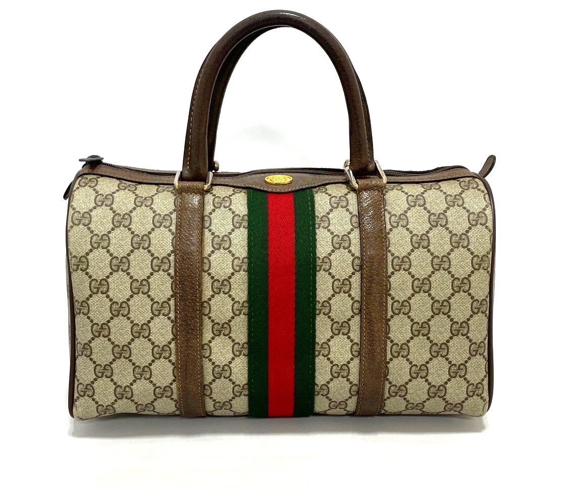 GUCCI オールドグッチ シェリーライン GG柄 ハンドバッグ GUCCI オールドグッチ シェリーライン GG柄 ハンドバッグ