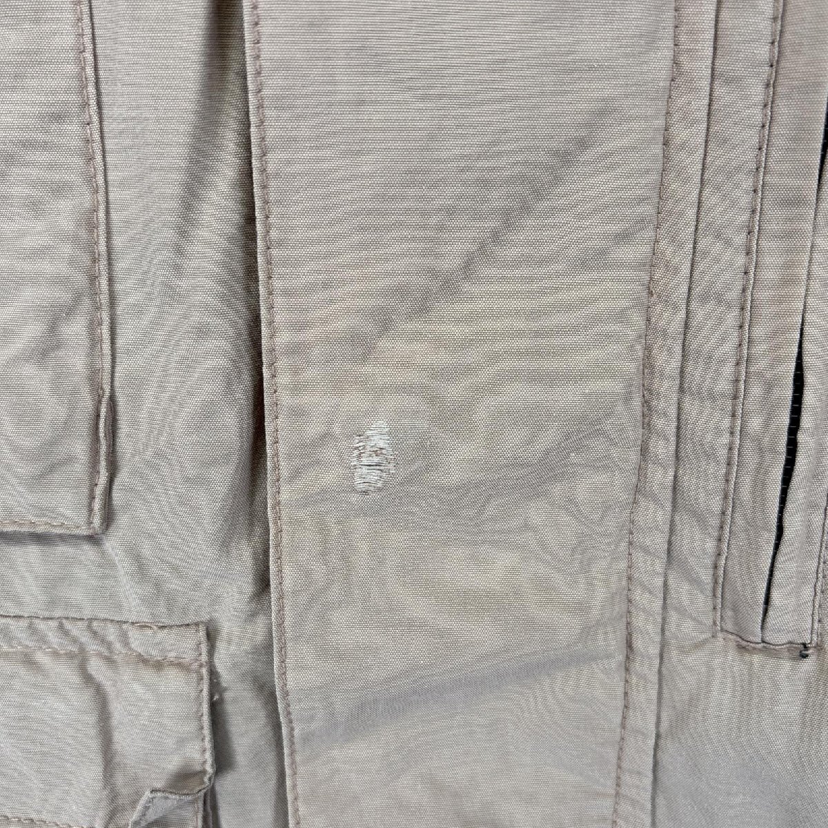 古着 ティンバーランド Timberland ベスト フィッシングベスト フラップポケ ワンポイント ロゴ 刺繍 M ベージュ 無地 メンズ_画像5