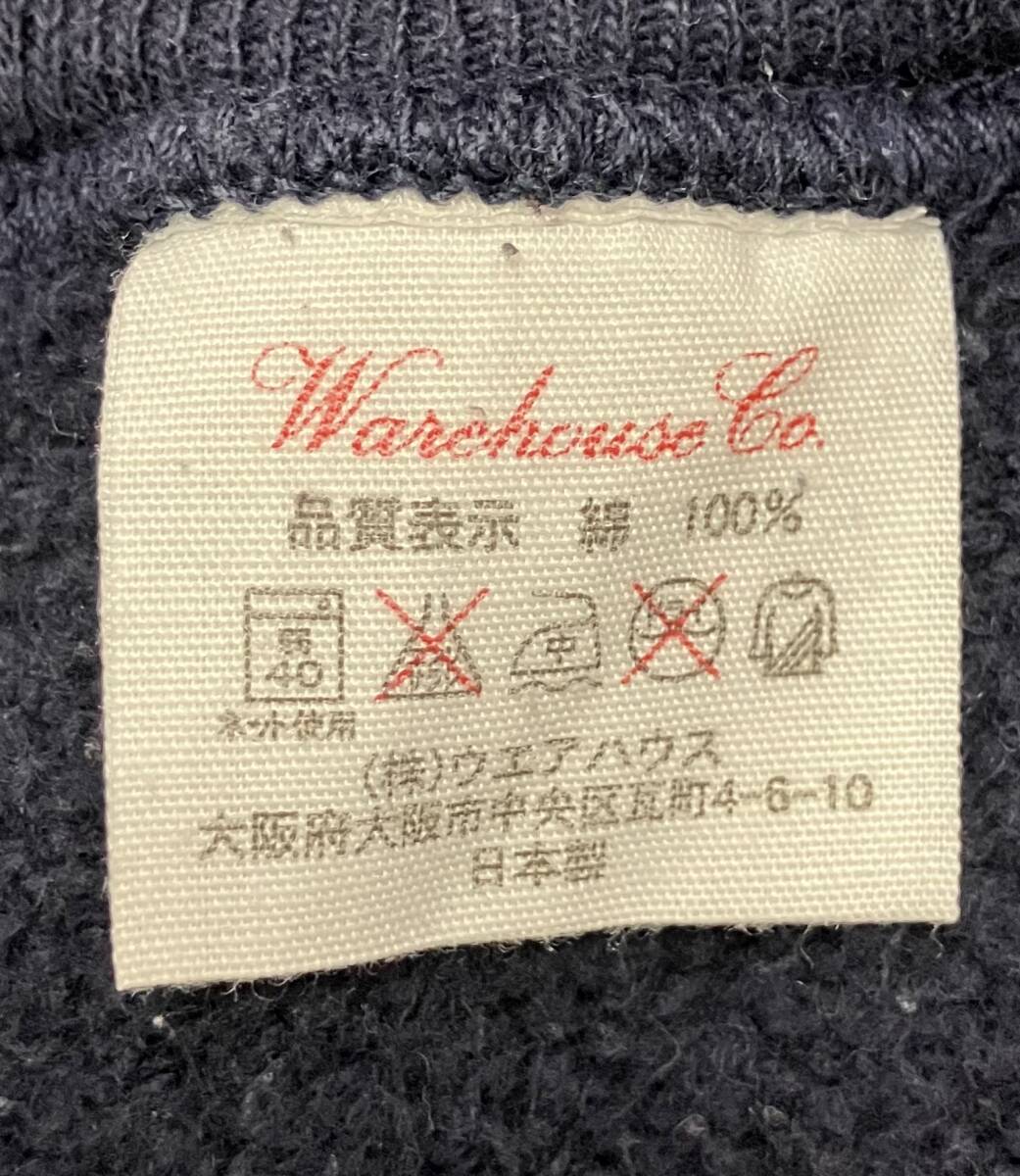 WARHOUSE Warehouse тренировочный полный Zip тренировочный размер 42 темно-синий сделано в Японии хлопок 100%