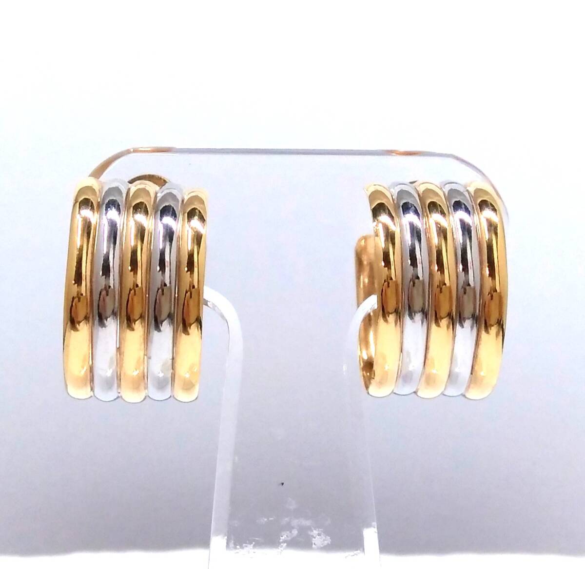 K18 K18WG イヤリング 約3.2g