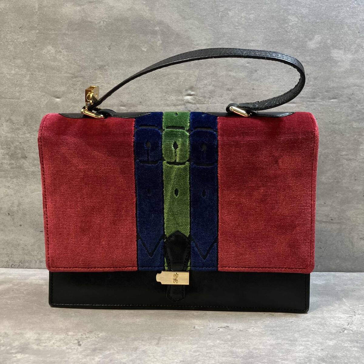 ROBERT DI CAMERINO Two-tone leather handbag 切替レザーハンドバッグ ロベルタ・ディ・カメリーノ