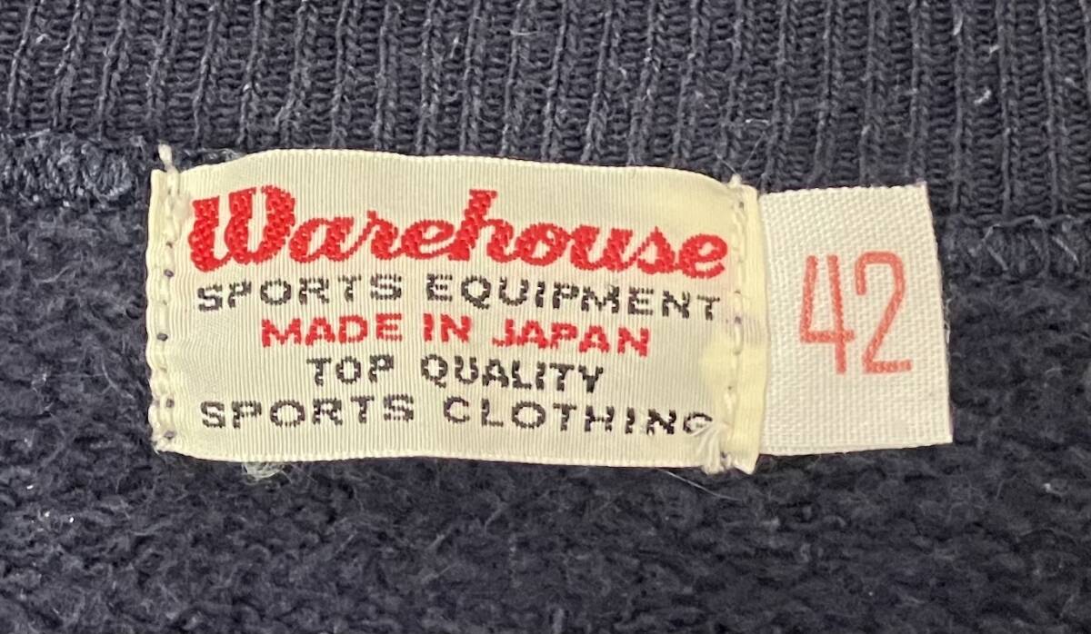 WARHOUSE Warehouse тренировочный полный Zip тренировочный размер 42 темно-синий сделано в Японии хлопок 100%