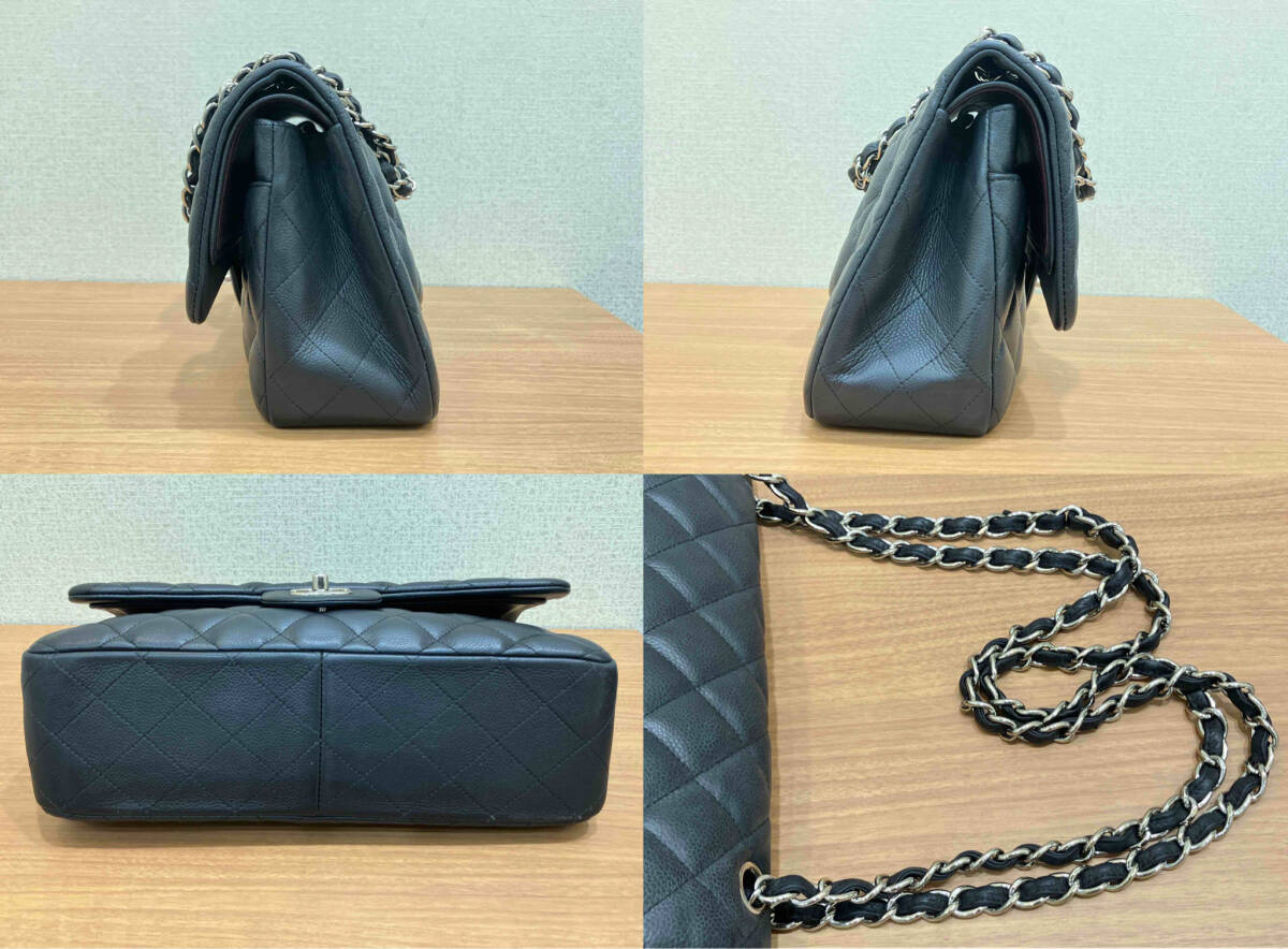 お値下げしました!CHANELシャネル/マトラッセ30/キャビア/ダブルチェーン/ハンドバッグ_画像4