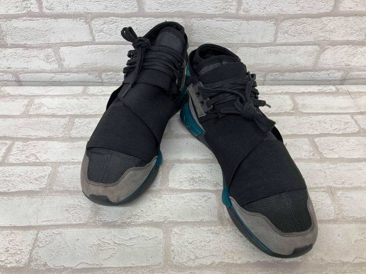 スニーカー Y-3 BB4735 QASA HIGH ワイスリー カーサ ブラック グレー エメラルドグリーン ヨウジヤマモト アディダス 26cm ドメスティック