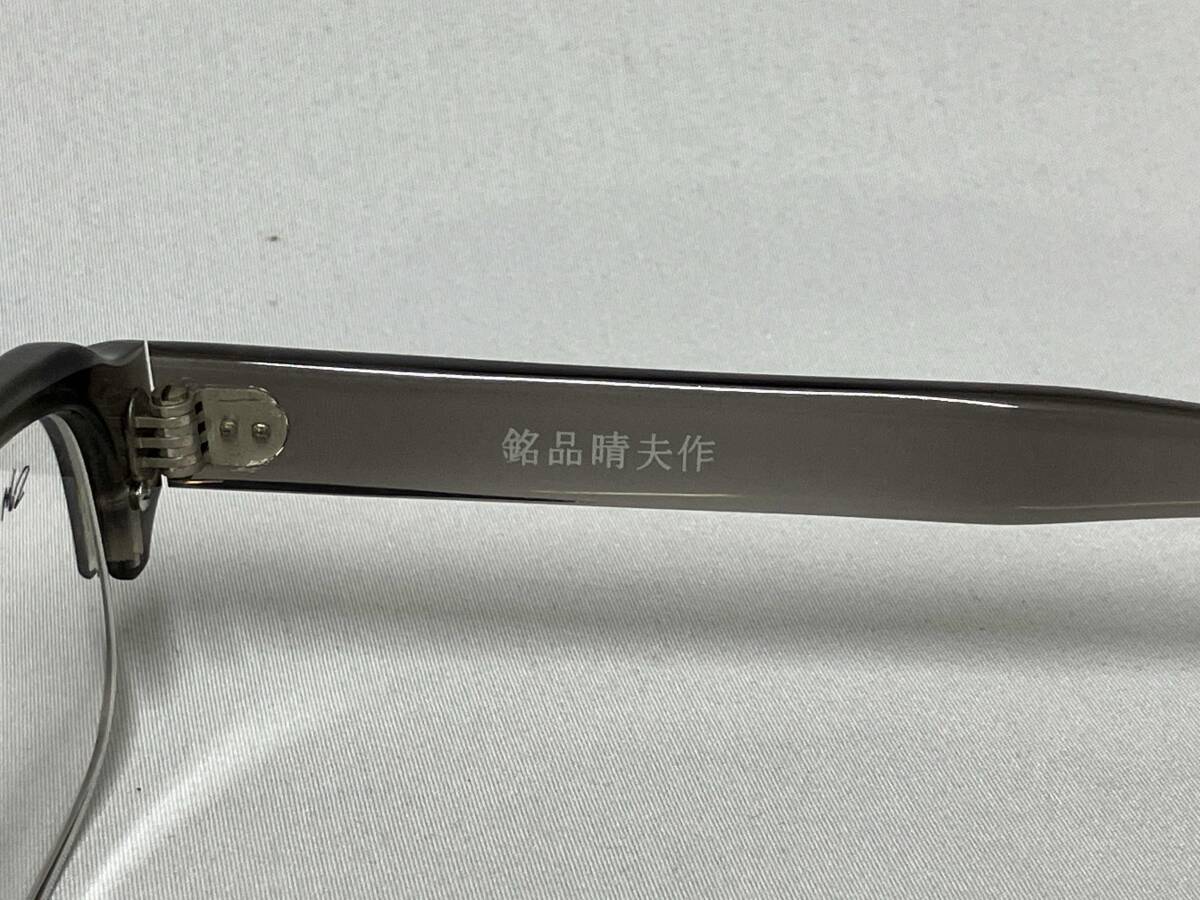 SWM EYEGEAR 銘品晴夫作 伊達メガネ 日本制 グレーセルフレーム