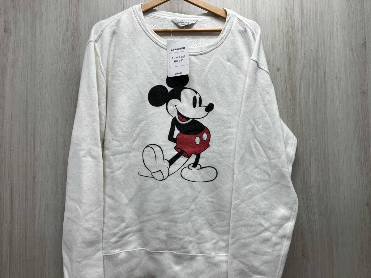 UNUSED US0901 Mickey Mouse sweat shirt тренировочный указанный размер L белый магазин квитанция возможно 