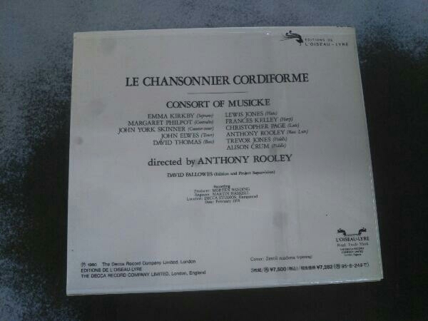 ザ・コンソート・オヴ・ミュージック CD ハート形のシャンソン集_画像2