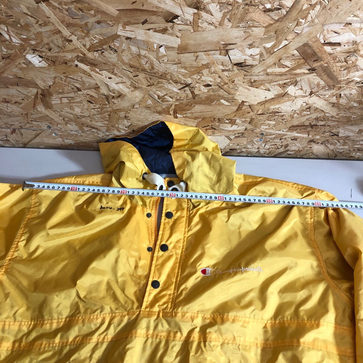 Champion products チャンピオン 90年代 ジャケット パーカー Lサイズ ナイロン100% 黃色 KAI4-297