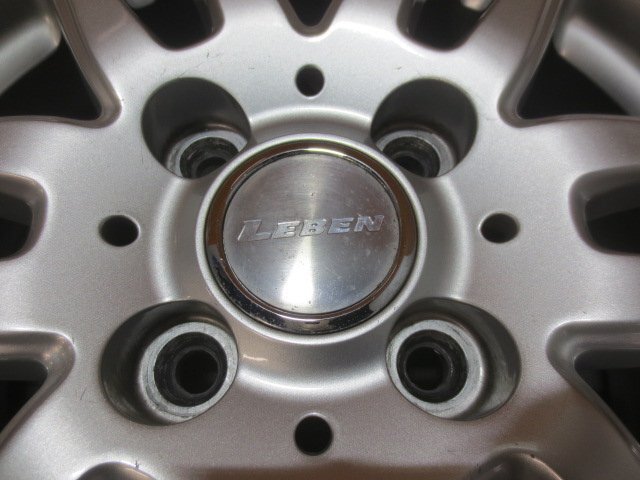 ☆スピスタ☆ホイール　LEBEN　コンパクトカー　１４インチ　5.5J　+43　100-4　4本　R145309H　中古_画像3