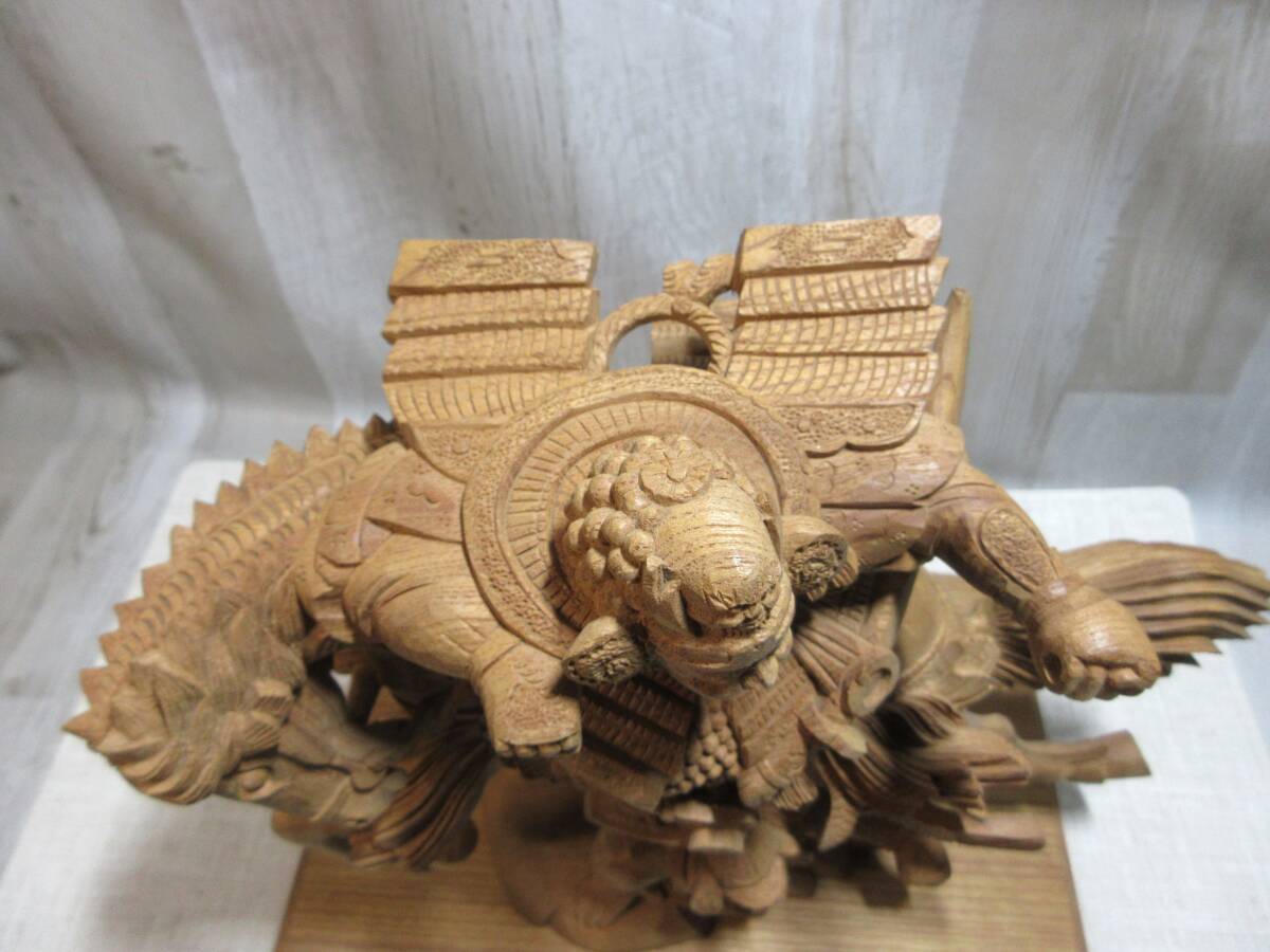 木彫　馬乗り 五郎刻 木彫【馬】 X189｜骨董店 のびる 古美術 骨董 和風建具