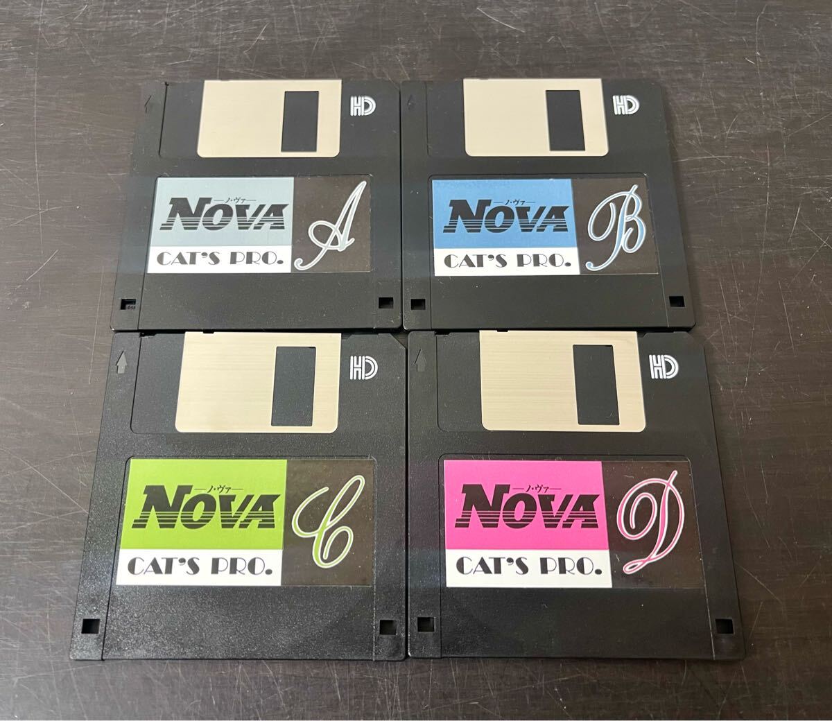 br01◎PCゲーム NOVA/ノ?ヴァ(魅入られた肢體) PC-9801 3.5インチフロッピー 4枚組 説明書/ケース付 CAT'S PRO/2HD