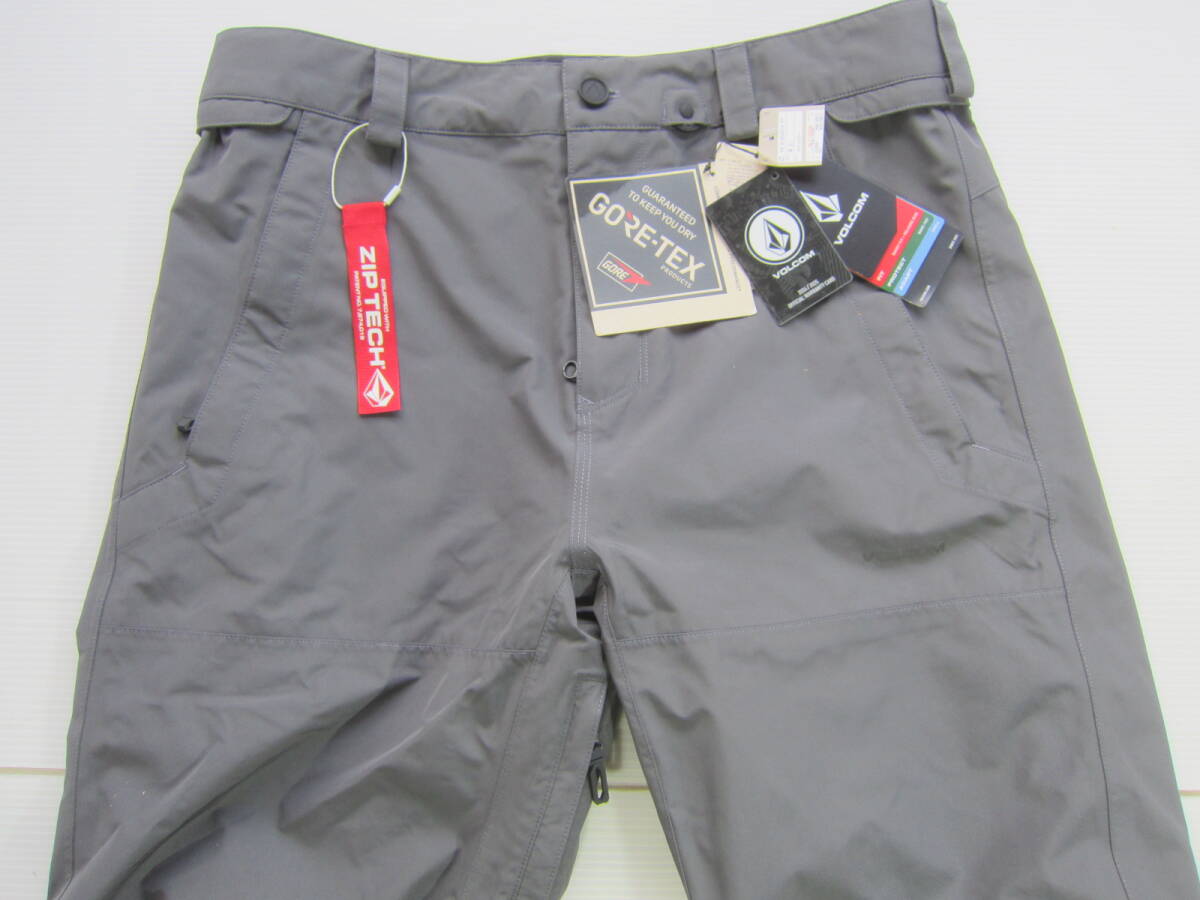 新品◆ボルコム VOLCOM ゴアテックスDUA GORE-TEX PANT スノーボード パンツ Lサイズ里地付き グレー 透濕防水 防寒 保溫 パーク ウェア