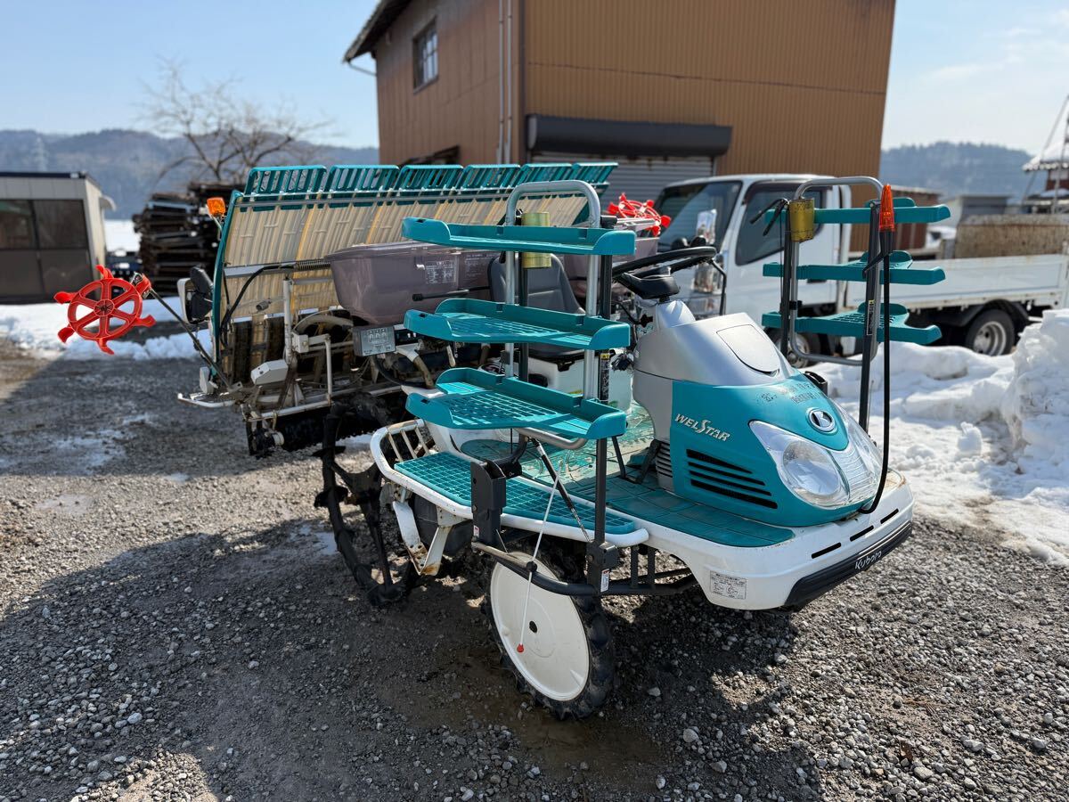 新潟県長岡発」クボタ 田植機 SPU650 6条 自動水平 パワステ 新潟県長岡発」クボタ 田植機 SPU650 6条 自動水平 パワステ