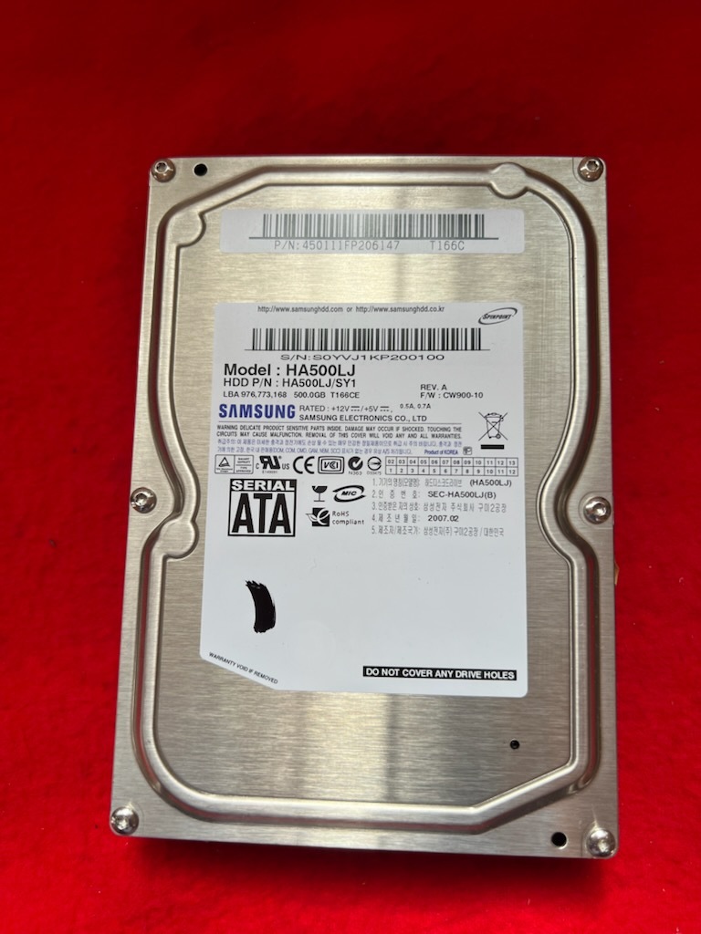 動作保証　HA500LJ SAMSUNG 500GB 3.5インチ/SATA/7200rpm　(AA0)