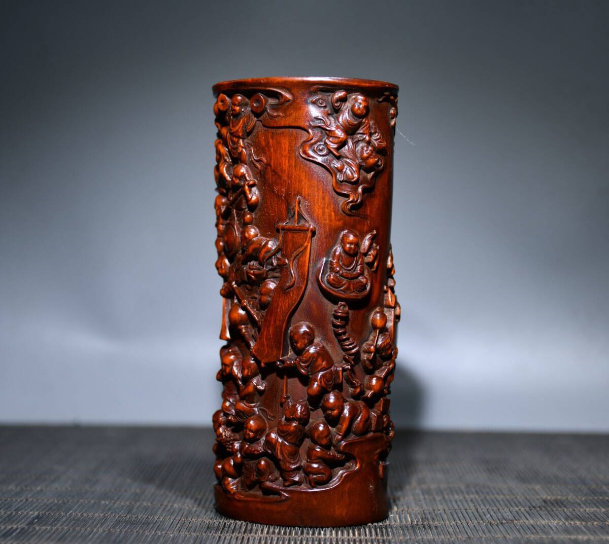 江戸　印籠 木彫り　置物　古美術品　 細密細工　骨董　アンティーク　彫刻 黄楊 印籠 蒔絵・十六羅漢図 印籠 | 【骨董品買取】日本全国対応