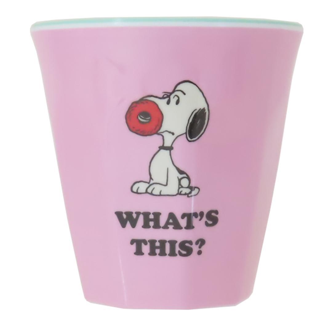 スヌーピー メラミンカップ メラミンタンブラー LIGHT PINK ピーナッツ 大西賢製販 プレゼント キャラクター グッズ_画像1