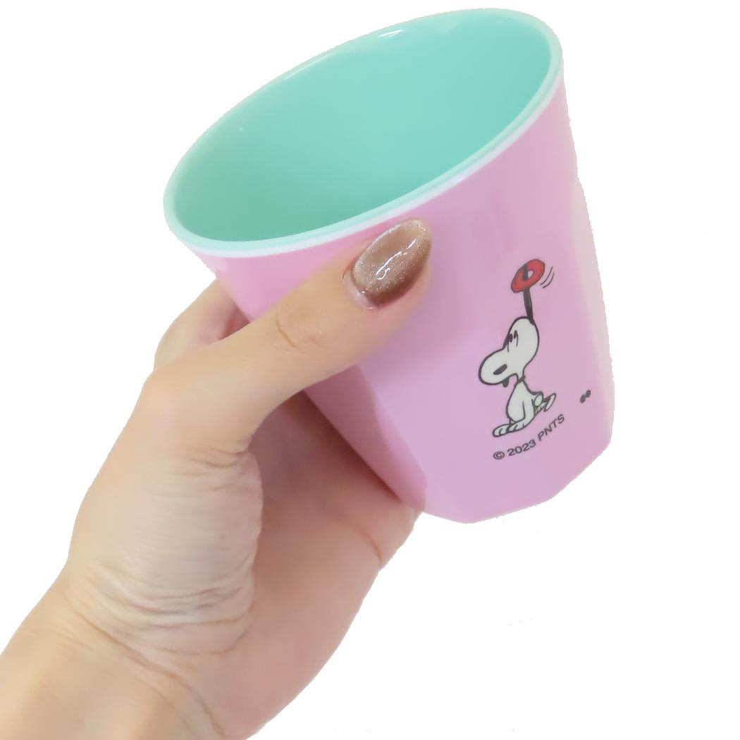 スヌーピー メラミンカップ メラミンタンブラー LIGHT PINK ピーナッツ 大西賢製販 プレゼント キャラクター グッズ_画像2