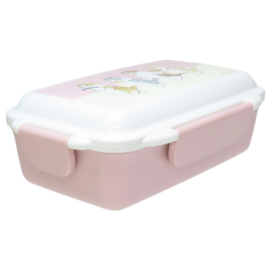 モフサンド お弁当箱 ランチボックス 花より団子にゃん 新入学 mofusand 東亜金属 1段 4点ロック 電子レンジ 食洗機対_画像2