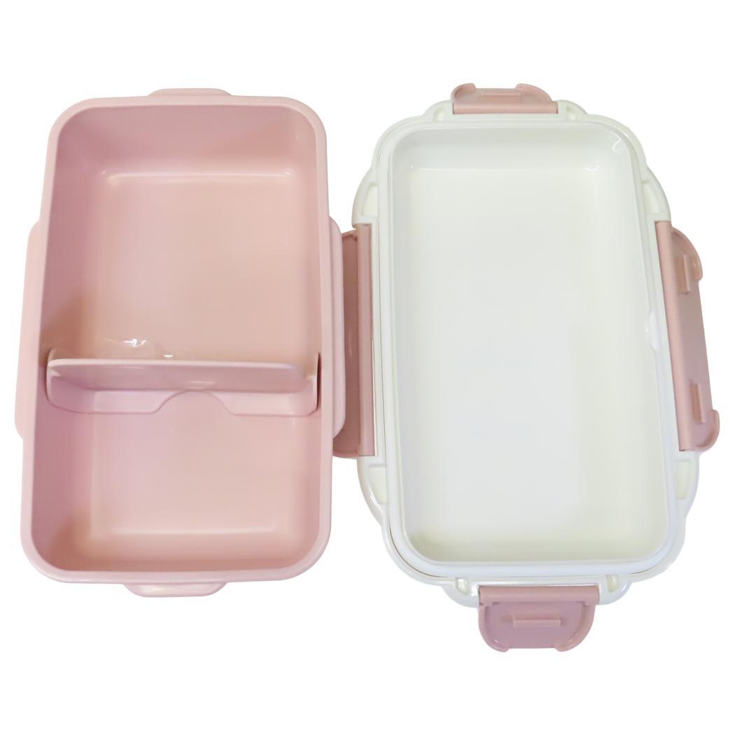 モフサンド お弁当箱 ランチボックス 花より団子にゃん 新入学 mofusand 東亜金属 1段 4点ロック 電子レンジ 食洗機対_画像3