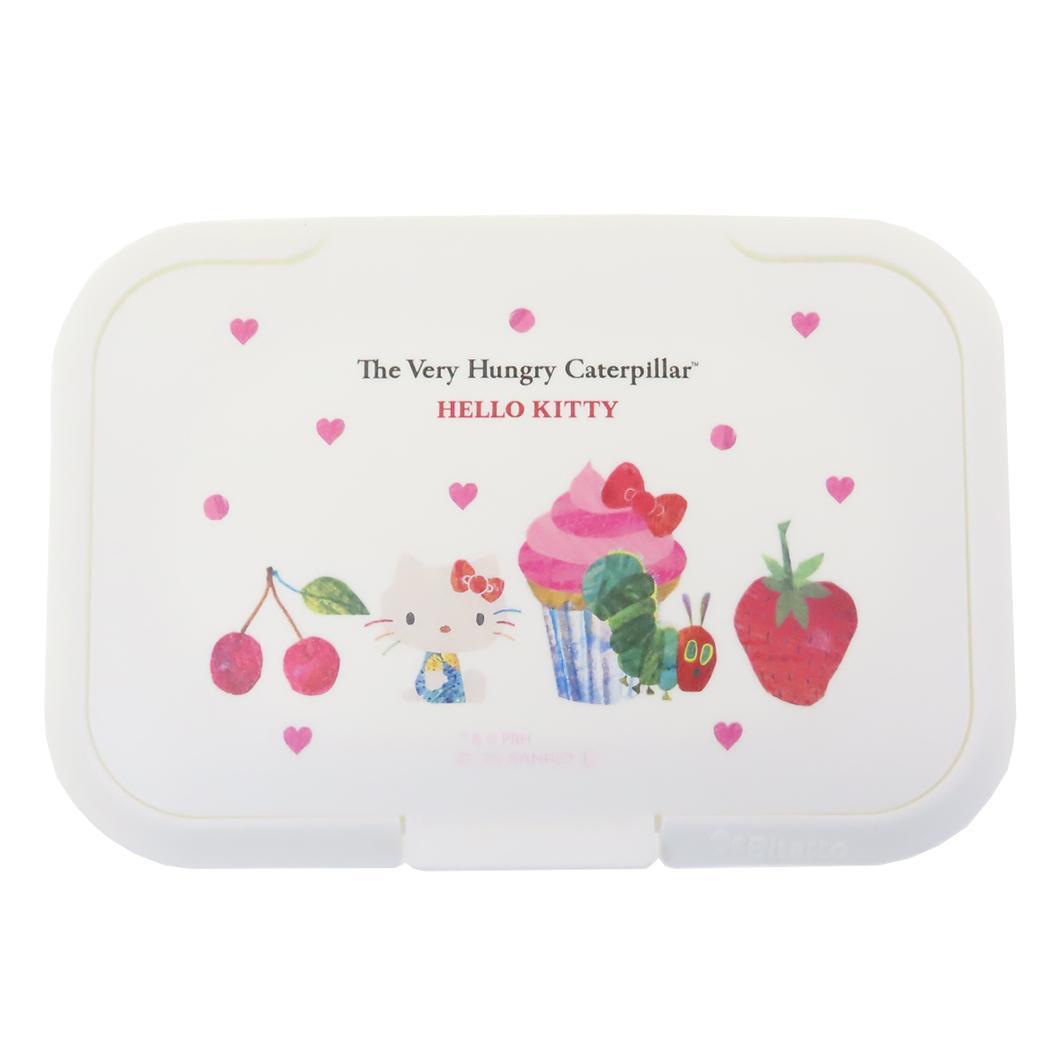 はらぺこあおむしxハローキティ 貼ってはがせるウェットシートのフタ ビタット 抗菌Bitatto マリモクラフト 便利雑貨 ふた_画像1