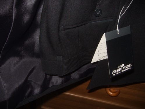 フォーマル スーツ メンズ アジャスター ワンタック ブラック ダブルスーツ 礼服 紳士 喪服 冠婚葬祭 礼服 YA8(185)PASHU NERO 定価49000円_画像5
