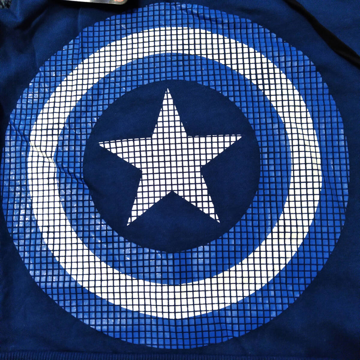 キャプテンアメリカ パーカー Lサイズ ネイビー×グレー ( アベンジャーズ ジャージ captain america marvel アメコミ マーベル_画像3
