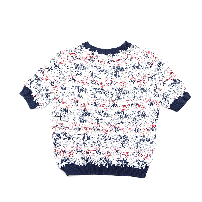 シャネル CHANEL セットアップ ファンシー サイズ34 コットン ニット　カット リボン コットン マルチカラー