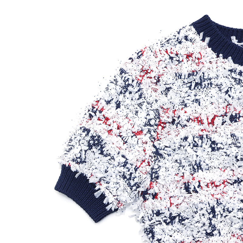 シャネル CHANEL セットアップ ファンシー サイズ34 コットン ニット　カット リボン コットン マルチカラー