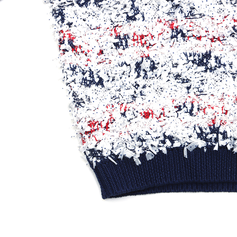 シャネル CHANEL セットアップ ファンシー サイズ34 コットン ニット　カット リボン コットン マルチカラー