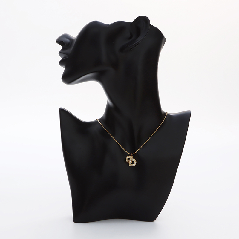  Christian Dior Christian Dior колье стразы CD Logo Vintage Gold 