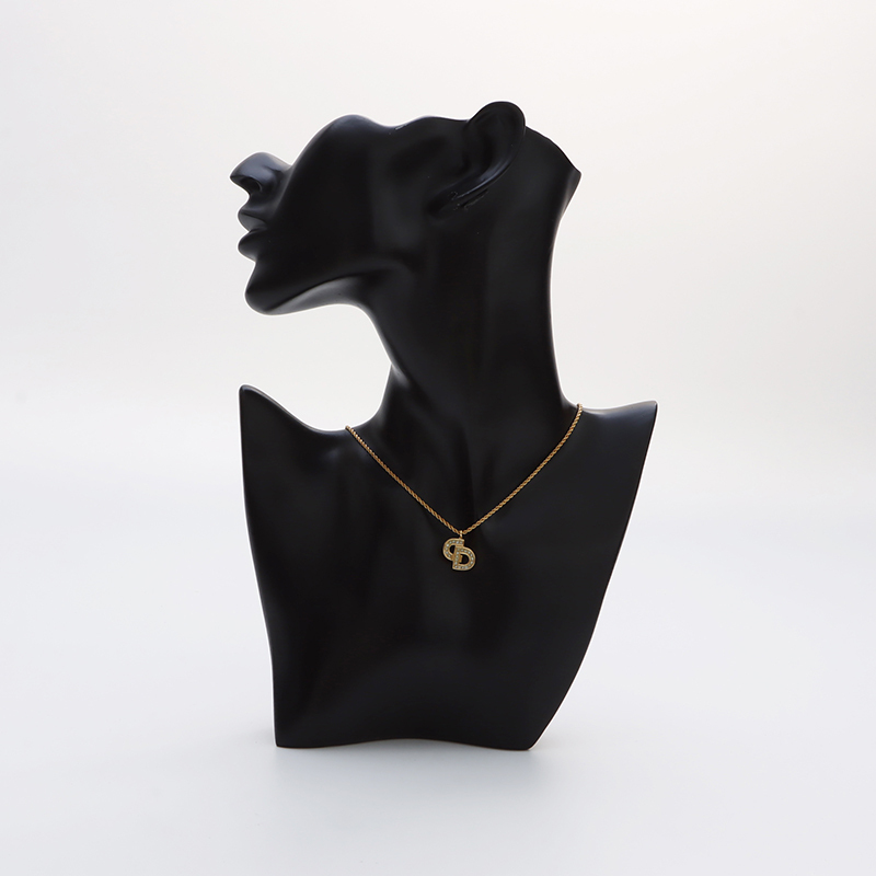 Christian Dior Christian Dior колье CD Logo стразы Gold 