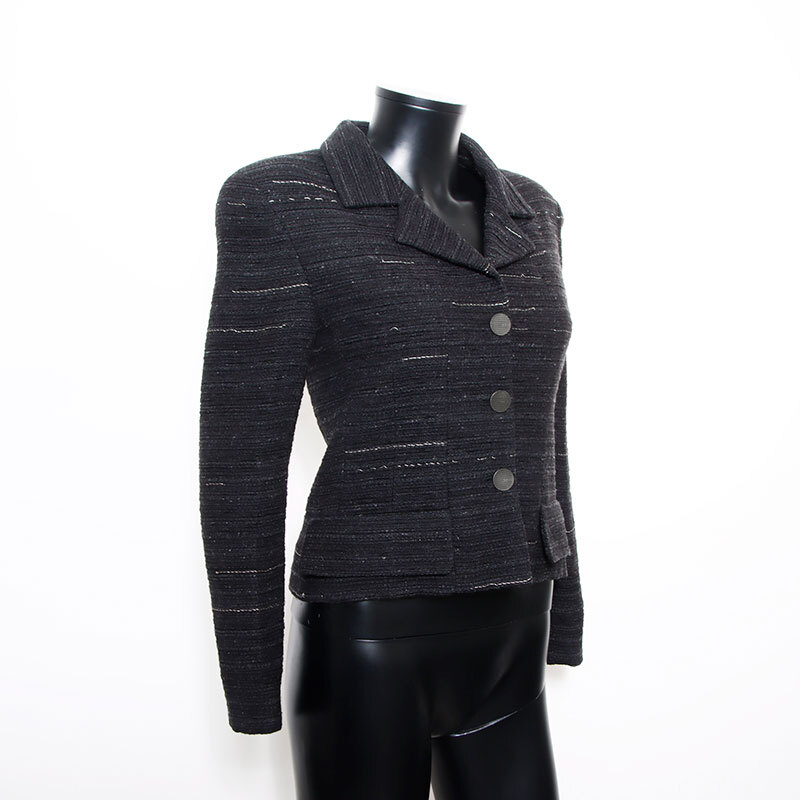 シャネル CHANEL ジャケット 99A ツイード Size:34 1999s ブラック