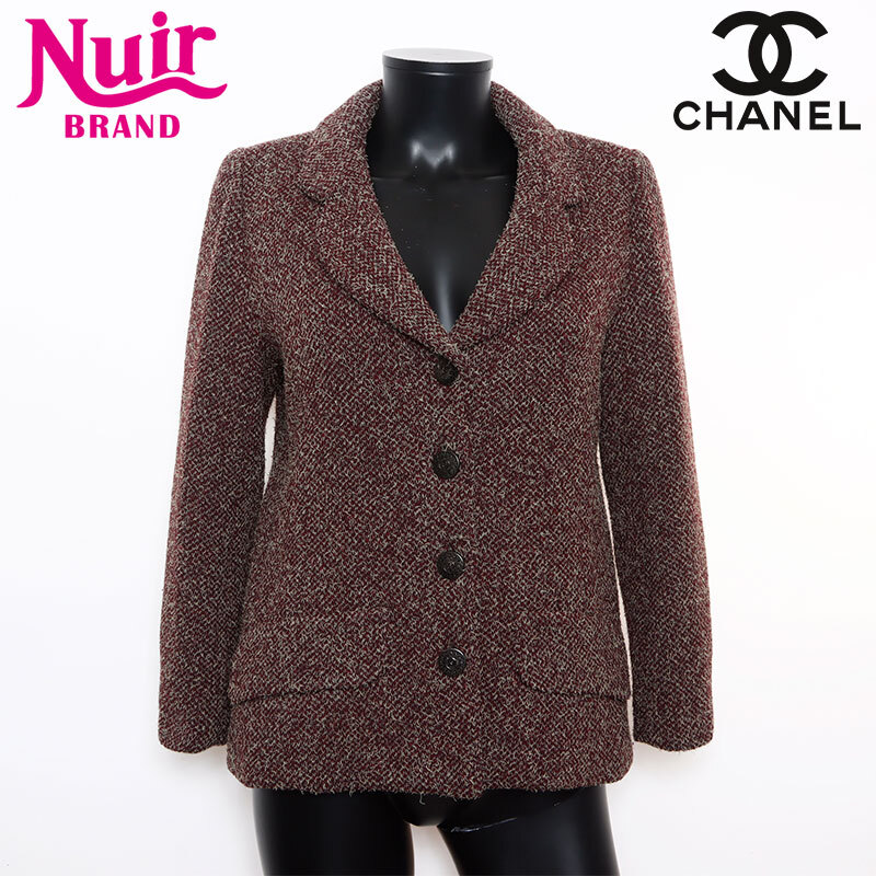 シャネル CHANEL ジャケット Size:36 97A 1997 ココマーク パープル グレー