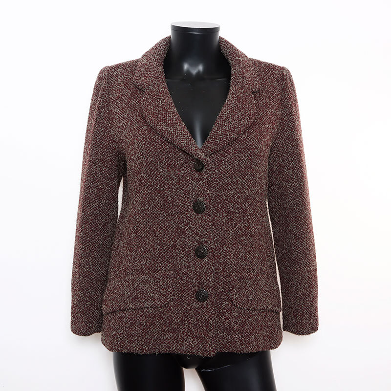 シャネル CHANEL ジャケット Size:36 97A 1997 ココマーク パープル グレー