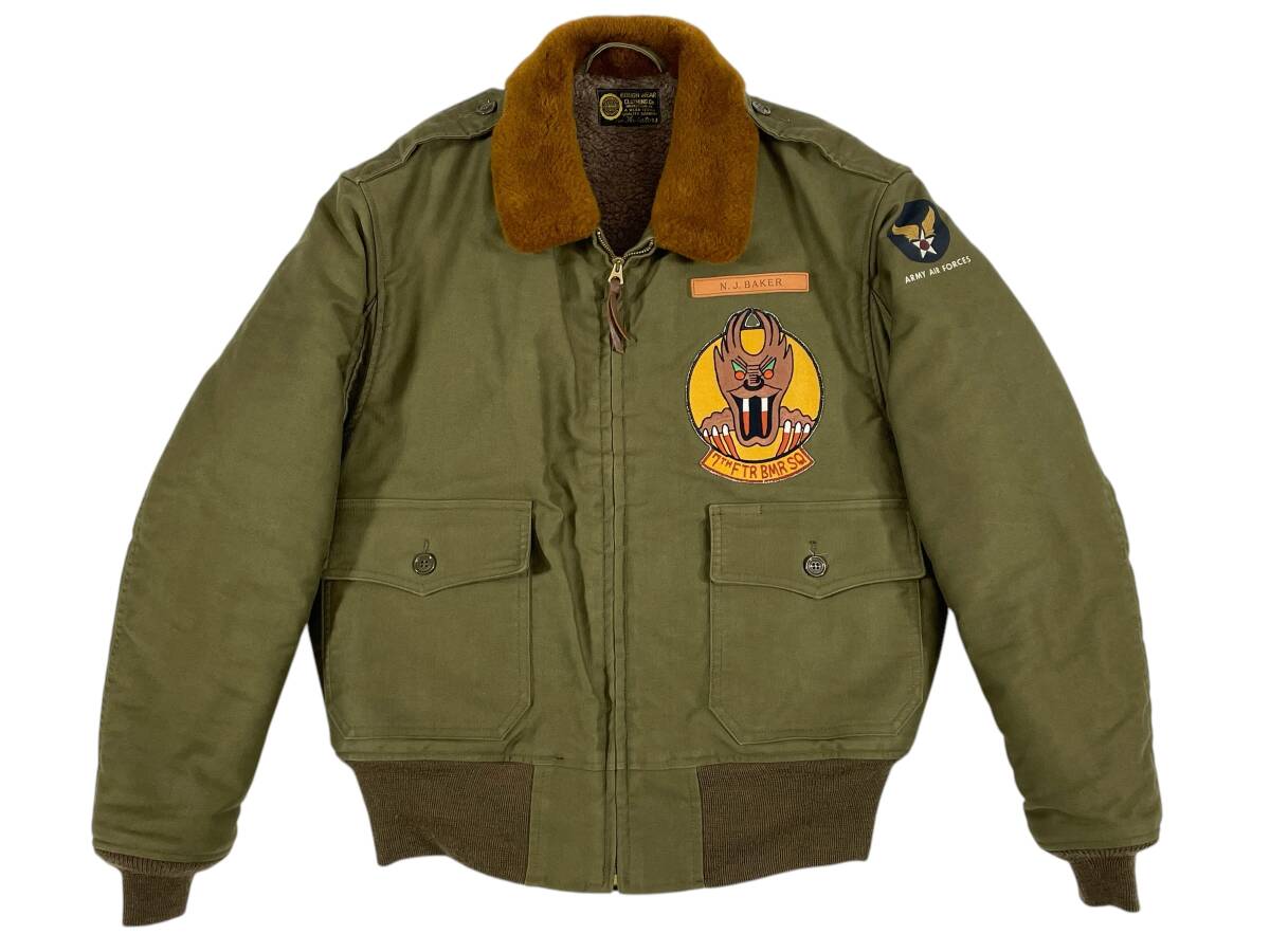 美品 44 TOYS McCOY TMJ1528 TYPE B-10 ROUGH WEAR CLOTHING CO. SCREAMIN DEMONS トイズマッコイ フライトジャケット カスタムペイント