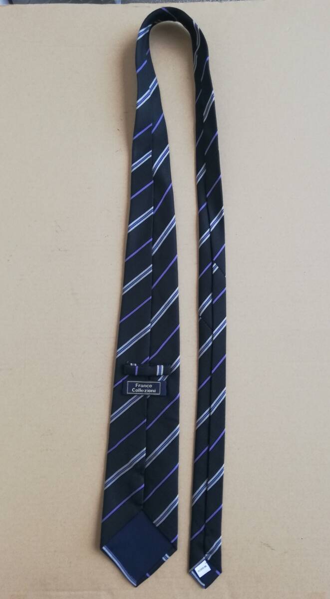Franco Collezioni 剣先約9.5cm ストライプ/ブランドネクタイ チェック 小紋 ドット_画像3