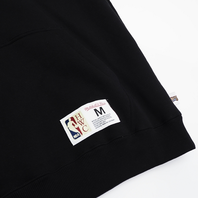 D0504SL 未使用品 Mitchell&Ness/フィラデルフィア 76ers パーカー 【サイズ：M】 ブラック NBA バスケットボール ミッチェルアンドネス _画像5