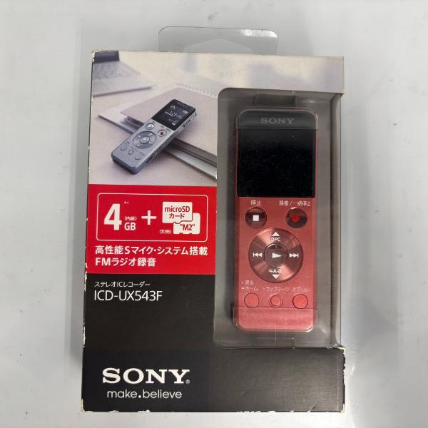 10028 SONY ステレオICレコーダー 4GB ICD-UX543F PK ピンク_画像1