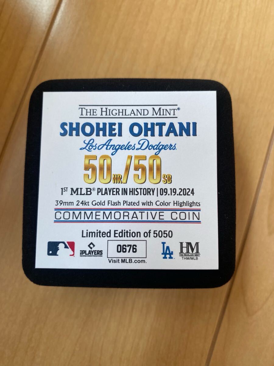 大谷翔平 ドジャース 50-50 達成記念コインメダル シリアル 大谷翔平 ドジャース 50-50 達成記念コインメダル シリアル