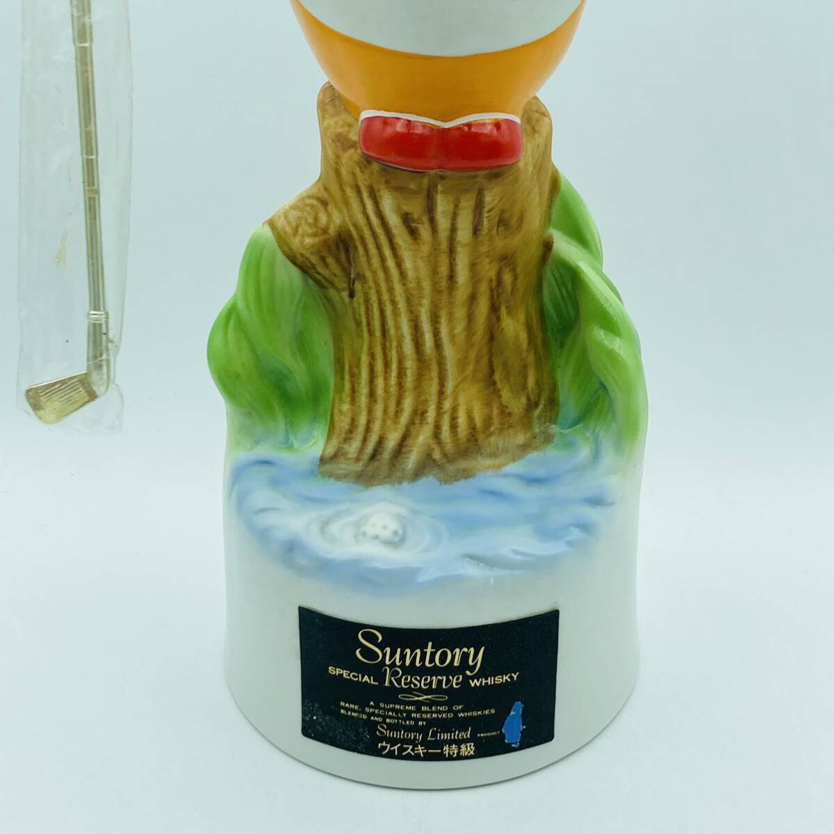 a1123504 Suntory SUNTORY виски 1987 год открытый память бутылка керамика пустой бутылка пустой керамика Golf птица 760ml запас б/у товар 