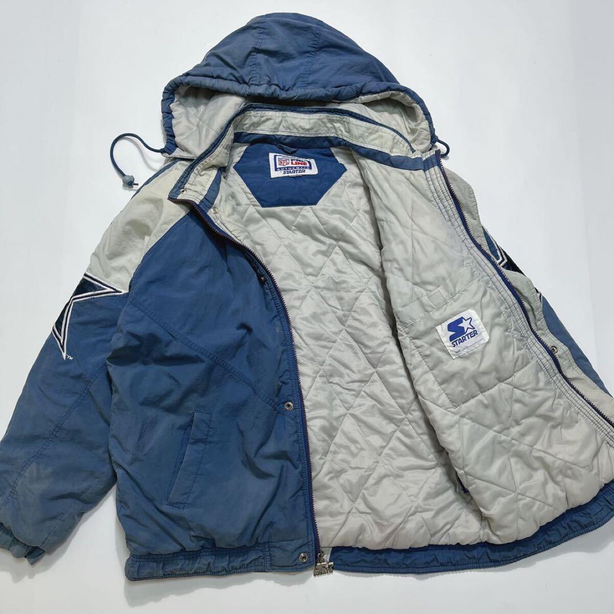 90's STARTER スターター 中綿ジャケット NFL COWBOYS 青系 XL 90's STARTER スターター 中綿ジャケット NFL COWBOYS 青系 XL