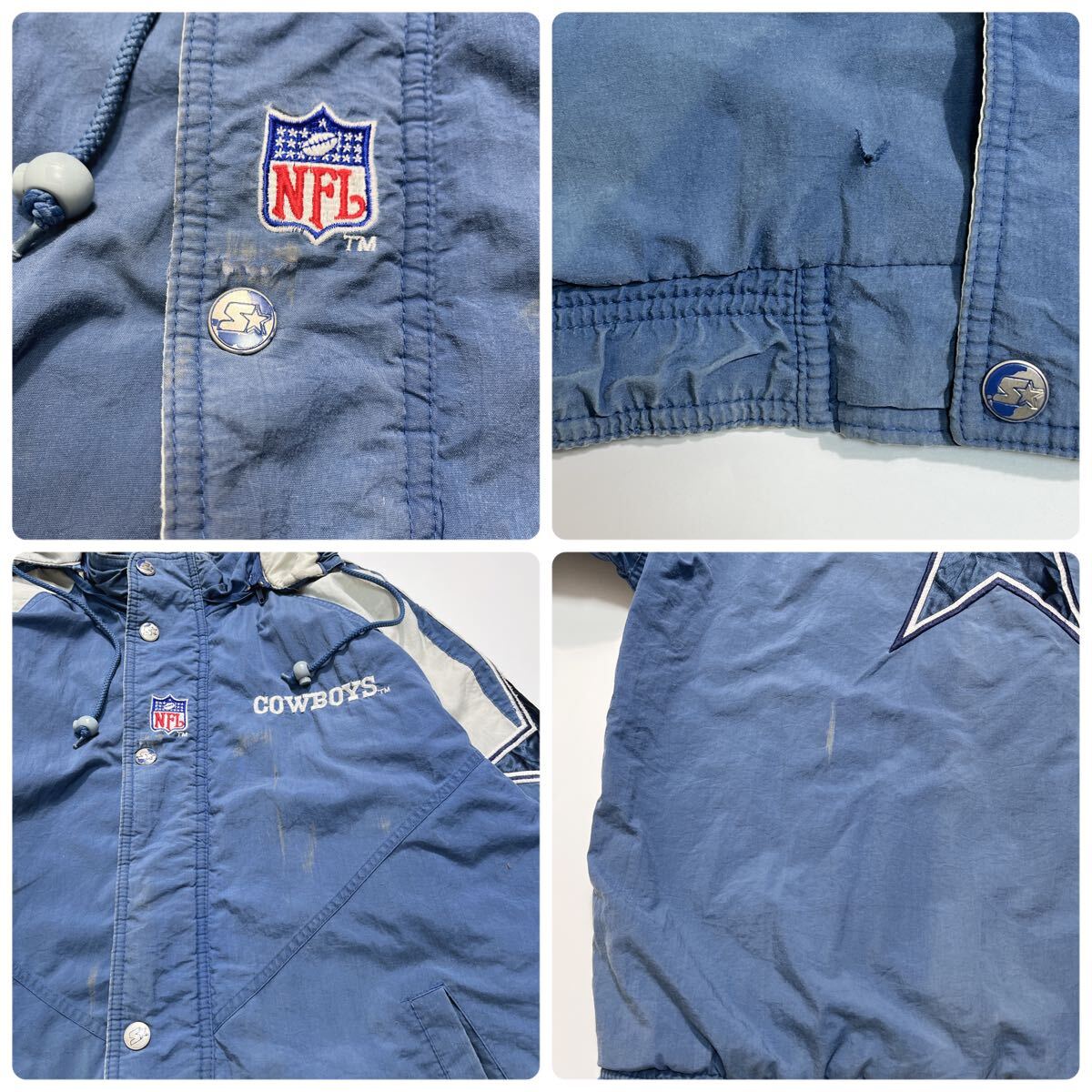 90's STARTER スターター 中綿ジャケット NFL COWBOYS 青系 XL 90's STARTER スターター 中綿ジャケット NFL COWBOYS 青系 XL