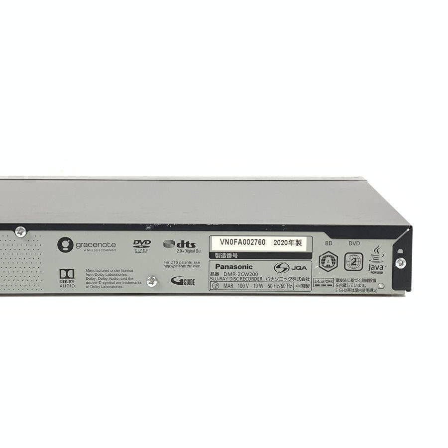 Panasonic DMR-2CW200 ブルーレイレコーダー ジャンク品 Panasonic パナソニック DMR-2CW200 HDD/BDレコーダー 2020年製